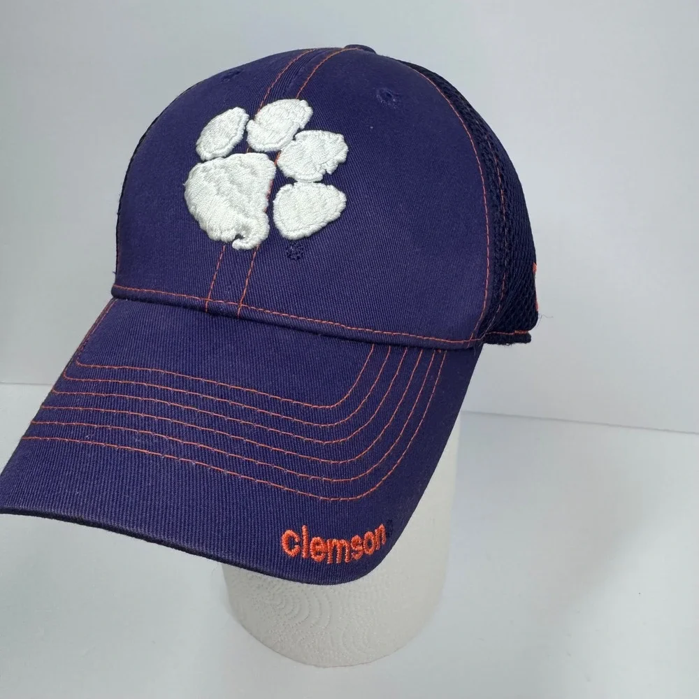 Clemson Tigers Hat‎ Cap Fitted New Era 39Thirty Adult Mesh Back Sz S/M